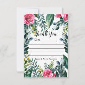 Botanische Waterverf  Bloemen Dank u Bedankkaart (Voorkant)