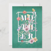 Botanische Waterverf Bloemen Moederdag Kaart (Voorkant)