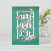 Botanische Waterverf Bloemen Moederdag Kaart (Staand voorkant)