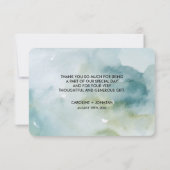 Botanische Waterverf bruiloft dank u kaart (Achterkant)