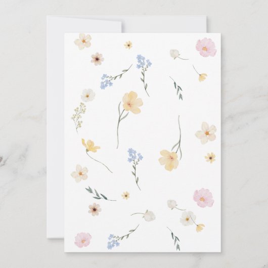 Botanische Waterverf bruiloft Kaart (Achterkant)