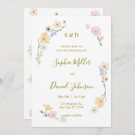 Botanische Waterverf bruiloft Kaart