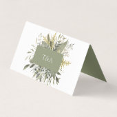 Botanische Waterverf bruiloft Kaart (Achterkant)