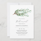 Botanische Waterverf bruiloft repetitie diner Kaart (Voorkant)
