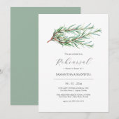 Botanische Waterverf bruiloft repetitie diner Kaart (Voorkant / Achterkant)