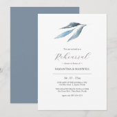 Botanische Waterverf bruiloft repetitie diner Kaart (Voorkant / Achterkant)