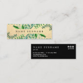 Botanische Waterverf Chic Gold Mini Visitekaartje (Voorkant / Achterkant)