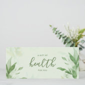 Botanische Waterverf Chiropractisch cadeaubon (Staand voorkant)