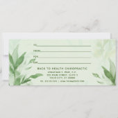 Botanische Waterverf Chiropractisch cadeaubon (Achterkant)