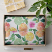 Botanische Waterverf Citrus Floral Pattern Tissuepapier (Geschenk)