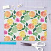 Botanische Waterverf Citrus Floral Pattern Tissuepapier (Craft)