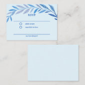 Botanische Waterverf CUSTOM Bar Bat Mitzvah RSVP Informatiekaartje (Voorkant / Achterkant)