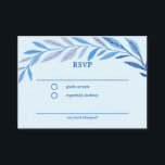 Botanische Waterverf CUSTOM Bar Bat Mitzvah RSVP Informatiekaartje<br><div class="desc">Perfecte omheiningskaart om een bat mitswa, bar mitswa of andere Joodse viering aan te kondigen! Hand getekende delicate blad trame art voor u! VOLLEDIG ! Klik hierboven op "Personaliseren" om de tekst te bewerken. Klik op "Bewerken met ontwerpgereedschap" om de lettertypen, kleuren en plaatsingen aan te passen. Verwijder het ontwerp...</div>