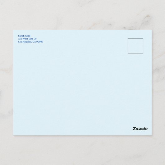 Botanische Waterverf CUSTOM FOTO Bat Bar Mitzvah Briefkaart (Achterkant)