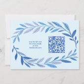 Botanische Waterverf CUSTOM FOTO QR Bat Mitzvah Kaart (Achterkant)