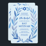 Botanische Waterverf CUSTOM QR Bar Bat Mitzvah Kaart<br><div class="desc">Perfecte kaart om een bat mitswa, bar mitswa of andere Joodse viering aan te kondigen! Hand getekende delicate blad trame art voor u! VOLLEDIG ! Klik hierboven op "Personaliseer" om de tekst te bewerken en uw link toe te voegen aan de QR-code. Klik op "Bewerken met ontwerpgereedschap" om de lettertypen,...</div>