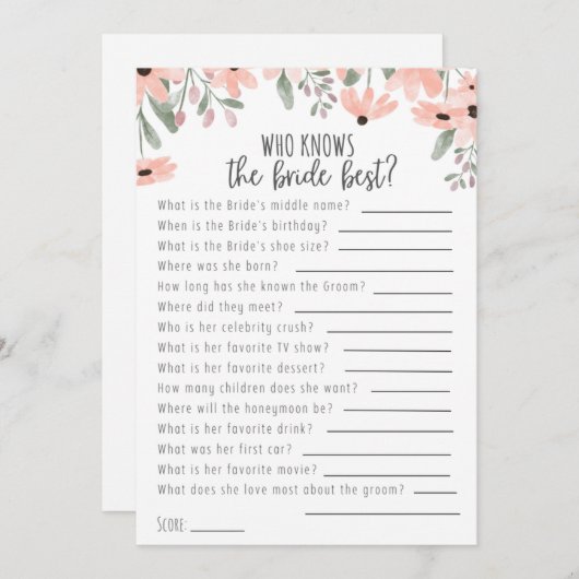 Botanische Waterverf die het beste spel kent Aankondiging (Voorkant / Achterkant)