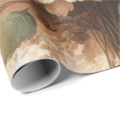 Botanische Waterverf Elegante Herfstbloemen Cadeaupapier (Rol Hoek)