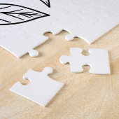 Botanische waterverf esthetische lijn kunst zonneb legpuzzel (Zijkant)