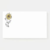 Botanische waterverf esthetische lijn kunst zonneb post-it® notes (Voorkant)