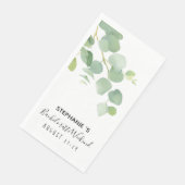 Botanische Waterverf Eucalyptus Bachelorette Servet (Hoek)