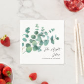 Botanische Waterverf Eucalyptus De nacht ervoor Servet (Insitu)