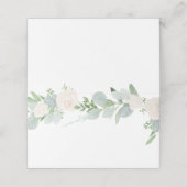 Botanische Waterverf Eucalyptus en Witte Bloemen Plaatskaartje (Buitenkant ongevouwen)