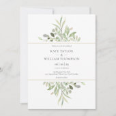 Botanische Waterverf Eucalyptus Greenery Kaart (Voorkant)