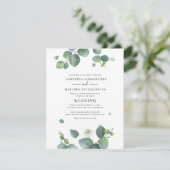 Botanische Waterverf Eucalyptus Greenery Wedding Kaart (Staand voorkant)