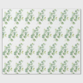 Botanische Waterverf Eucalyptus Leaves Patroon Cadeaupapier (Vlak)
