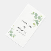 Botanische Waterverf Eucalyptus Leaves Wedding Servet (Hoek)