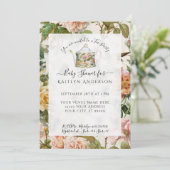 Botanische Waterverf Floral Tea Party Baby shower (Staand voorkant)