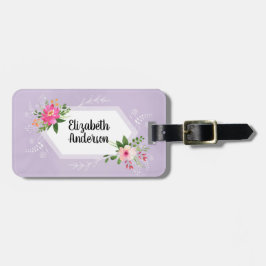 Botanische waterverf florale boho bagagelabel