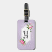 Botanische waterverf florale boho bagagelabel (Voorkant verticaal)
