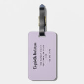 Botanische waterverf florale boho bagagelabel (Achterkant verticaal)