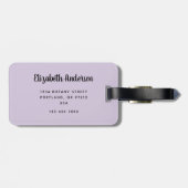 Botanische waterverf florale boho bagagelabel (Achterkant horizontaal)