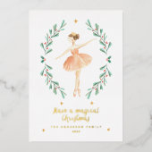 botanische waterverf folie feestdagenkaart (Voorkant)