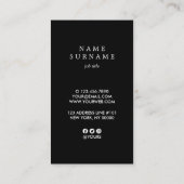 Botanische Waterverf Gold Verticaal Visitekaartje (Achterkant)