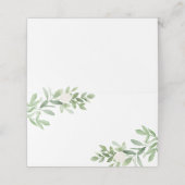 Botanische Waterverf Greenery en White Flowers Plaatskaartje (Buitenkant ongevouwen)
