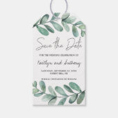Botanische Waterverf Greenery Eucalyptus Cadeaulabel (Voorkant)