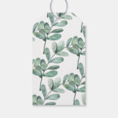 Botanische Waterverf Greenery Eucalyptus Cadeaulabel (Achterkant)