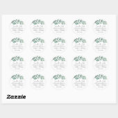 Botanische Waterverf Greenery Eucalyptus Ronde Sticker (Vel)