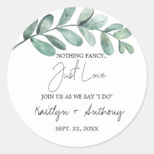 Botanische Waterverf Greenery Eucalyptus Ronde Sticker
