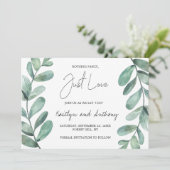 Botanische Waterverf Greenery Eucalyptus Save The Date (Staand voorkant)