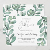Botanische Waterverf Greenery Eucalyptus Save The Date (Voorkant / Achterkant)