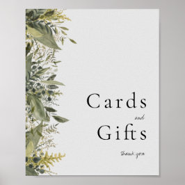 Botanische Waterverf Greenery Kaarten en cadeaubon Poster