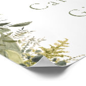 Botanische Waterverf Greenery Kaarten en cadeaubon Poster (Hoek)