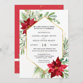 Botanische Waterverf Greenery kerstbruiloft in Kaart