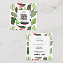 Botanische Waterverf Greenery laat QR-code achter