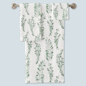 Botanische Waterverf Greenery Leaves Bad Handdoek